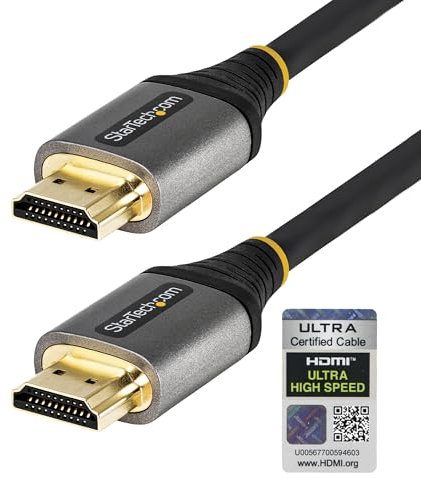 StarTech.com Cable de 5m HDMI 2.1 8K - Cable HDMI Certificado de Ultra Alta Velocidad - 48Gbps - 8K 60Hz - 4K 120Hz - HDR10+ - eARC - Cable HDMI Ultra HD 8K - Cubrimiento de TPE (HDMM21V5M)