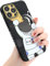 Yonds Queen für iPhone 11 Niedliches Hülle, Cool Cartoon Teleskop Astronaut Space Kreatives Muster Design Stilvoll Stoßstange TPU rutschfeste Stoßfeste Schutzhülle (iPhone 11, Schwarz)