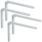 Sayayo Shelf Bracket Corner Brace Angle Bracket Shelf Support Wall Hanging 300mm*250mm, Metal Bright White Finished, 4 Pcs, EJR300W-4P