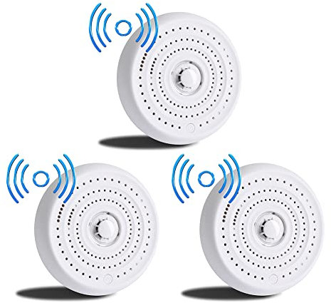 SAFE TECH Heat Alarm, 10 Year Battery Heat Detector, Wireless Interconnected Heat Alarm with Advanced Thermistor, Heat Alarm for Kitchen, Garages, Lofts, Boiler Rooms and Laundry Rooms, 3 Pack