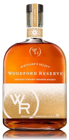 Woodford Reserve Holiday Bottle Bourbon Whiskey 0,7 l - 43,2% Vol. | Premium Bourbon Whiskey mit süßen Früchten & Vanille; Holiday Edition; Ein Geschenk für besondere Anlässe