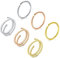 6pcs Double Hoop Nose Rings 20G 8mm Spiral Nose Ring for Single Piercing Stainless Steel Silver Black Rose Gold