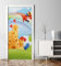 MyMaxxi - Tür bekleben mit Türtapete Türposter Türfolie Selbstklebend 90x200 buntes Schloss mit Regenbogen - Tür verschönern Türaufkleber Türklebefolie Burg Berge grün