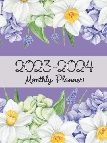 2023-2024 Monthly Planner Hardcover: 2 year Monthly Planner Calendar Schedule Organizer January 2023 Up to December 2024 With Federal Holidays and Floral Cover: (2 year planner 2023-2024 monthly)