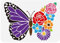 FINGERINSPIRE Blumen Schmetterlings Malschablone 29.7x21cm Aushöhlen Große Schmetterling Bastelschablone Wiederverwendbar Verschiedene Blumen Schablone DIY Kunstvorlage Zum Malen Auf Scrapbook Stoff