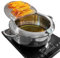 Saltlas Pentola per friggitrice (°F), 27,9 cm/4,4 l (4,2 l), pentola extra large per tempura con coperchio, pentola in acciaio inossidabile 304 con termometro Fahrenheit e scolapiatti per olio
