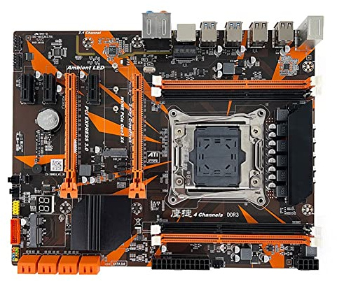 Frefgikty X99 DDR3 Mainboard Lga 2011-V3 WIFI Supporto scheda madre Xeon E5-2678V3 / 2669V3 Uso per Btc Mining