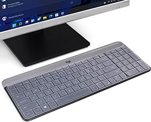 Logitech MK470 & K580 Slim Wireless Keyboard Cover Skin, Clear
