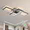 LED Deckenleuchte Moderne Deckenlampe Wohnzimmer Rechteckige Deckenstrahler Aluminium Acryl Schlafzimmer Lampe Dimmbar Mit Fernbedienung 3000K-6000K (Black, 140CM)