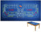Luckin Sports Craps Filz Tischwäsche, Leinen, Blau