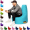 PATCH HOME Gamer Kissen & Lounge Sitzsack Sessel Sitzkissen Sitzsäcke Gaming, befüllbar mit Reißverschluss, fertig mit Styropor Füllung befüllt, In & Outdoor geeignet (Ø 80cm x Höhe 90cm, Aqua)