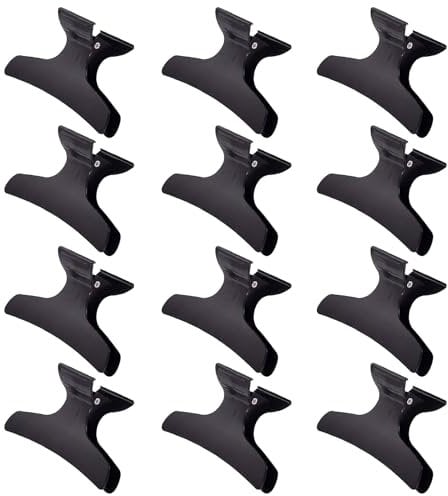 ZISHAN 12 PCS Butterfly Hair Clips, Hair Clamp Accessories for Clip Thick Hair and Styling, Hair Dresser Clip for Women and Girl Fixed Hair Declutter Disorder Hair
