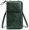 CRSUSUKJ Crossbody Tasche, Brieftasche Damen Umhängetasche, Handytasche zum Umhängen, PU Leder Damen Umhängetasche, Leder Viele Fächer Handy Schultertasche, Handytasche Geldbörse für Frauen. (grün)