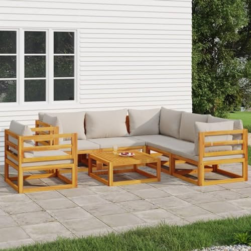 Festnight Gartenlounge Holz Gartenmöbel Set Massivholz Akazie Loungemöbel Terrasse Garten Lounge Sofa Outdoor Sitzgruppe Garten Couch Set Sofagarnitur Terassenmöbel