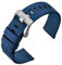 ANNEFIT Nylon Militär Uhrenarmband 20mm, Schnalle aus Edelstahl, Schnellverschluss Aatmungsaktive Armband für Herren Damen (Blau)