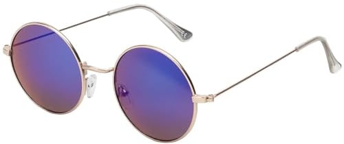 BEZLIT Sonnenbrille Rund Form Designer 70er Nerd Modern Urlaub Herren 30559 (Grün Lila)