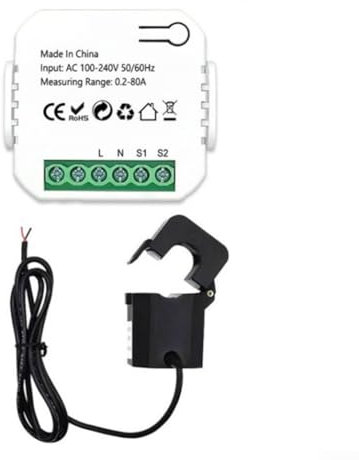 PETSTIBLE Meter Monitor, for Tuya Smart Meter for Zigbee Current Transformer CT with Clamp