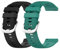 Garmcool 2 Pack 22mm Silicone Bracelets Compatible avec Garmin Forerunner 255/Vivoactive 4/Venu 3 Bracelet Noir Vert Hommes Femmes Remplacement Sport Accessoires