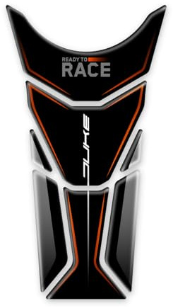 Tankschutz aus Harz, 3D, kompatibel mit KTM 390 Duke 2021-2023 GP-1084 (Schwarz)