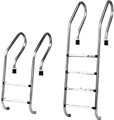 Poolleiter Schwimmbad Rolltreppe Pedal Edelstahl Rolltreppe Schwimmbad Rolltreppe Kletterleiter Solide Seitenteile für zusätzliche Stabilität(Sf-215 two step ladder)