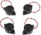 Aktiver Piezo-Summer, SFM-27-W Signalton, Alarm-Ringer, 3-24 V, 90 dB, schwarzer kontinuierlicher Piepton-Lautsprecher, elektronischer Summer-Alarm, Sounder-Ton, Piepton, 4 Stück