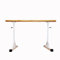 Verstellbare Ballettstange aus Holz für Zuhause, tragbare Ballettstange für Tanz, Pilates, Dehnen, ideal für Kinder und Erwachsene, Weiß, 150 cm