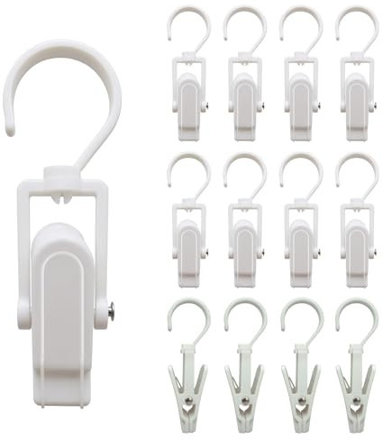 Joytey 16 PCS Clothes Pegs Laundry Clip Hangers Clips Laundry Hooks Clip Portable Laundry Hook Pegs, 360 Degree Rotating Peg Curtain Clips, Grip Pegs with Swivel Hook for Sheet Gloves Towel Hat
