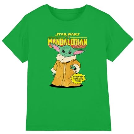 Star Wars Boy's Strong Grogu Unisex Kids T Shirt T-Shirt