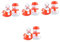 Happyyami 4 Sätze Becher-schneemann-Statue Schneemann-Dekorationen Mini-schneemann- Mini Schneemänner Weihnachtliche Wackelfigur Mini-schneemann-Statue Wackeln Plastik 2 Stück * 4