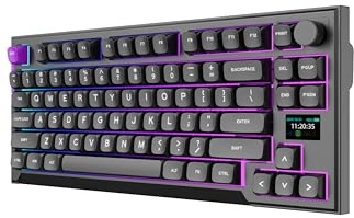 PREYON Tastiera da Gaming Wireless Meccanica TKL per PC Mechanical Keyboard Computer con Filo USB Gamer 80% RGB Layout Qwerty Silenziosa 82 Size Anti-Ghosting 800h Switch Lineari - Silent Claw