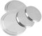 Lurrose Stainless Steel Electric Stove Burner Covers Set 4pcs Round Kitchen Top Protector for Gas and Electric Hobs 2 Large and 2 Small Sizes Silver