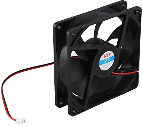 Steowsey Refrigerador De La CPU De 92mm x 25mm 24V Ventilador De Cojinete 2Pin para La Caja De La PC