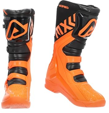 Acerbis Stiefel X-Team Neues Modell Motocross Supermoto Enduro alle Größe 39-47 Boots Schuhe (Orange-Schwarz, EU Schuhgrößensystem, Erwachsene, Numerisch, M, 44)