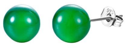 Damenohrringe 925 Schmuck Pearl Green Jasper Black Onyx Mode Hochzeitsgeschenk