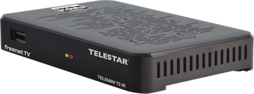 TELESTAR TELEMINI T2 IR – Récepteur DVB-T2 & DVB-C (récepteur Combo pour réception DVB-T2 et câble, Installation discrète Possible, inclut 6 Mois de freenet TV)