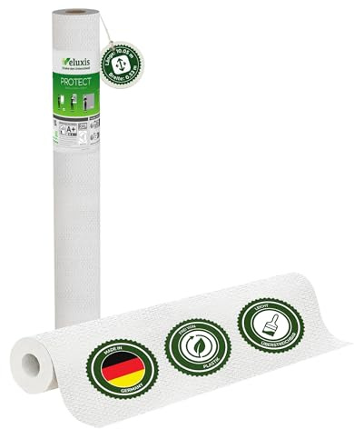 Veluxis Vliestapete PROTECT Putzoptik mit Textilstruktur – 10,05 m × 0,53 m | kratz- & stoßfest, rissüberbrückend, leicht zu reinigen, Made in Germany
