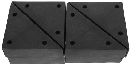 IMIKEYA Lot de 8 Pieds Triangulaires en Plastique Abs Noir pour Canapé et Lit, Installation Facile, Résistant à L'humidité, pour Meubles de Salon