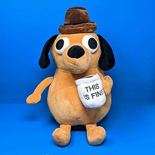 Prevessel Muñeco de Perro de Peluche, Adorable Taza de café, Muñeco de Peluche Suave, Ideal para Festivales y Fiestas, 9,8 Pulgadas para Cualquier, Hecho de Material de Felpa Corto