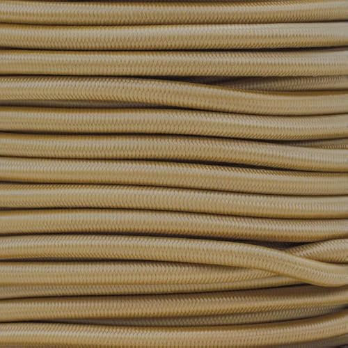 West Coast Paracord Bungee Elastic Nylon Shock Cord (1/4 Inch x 10 Feet, Tan)
