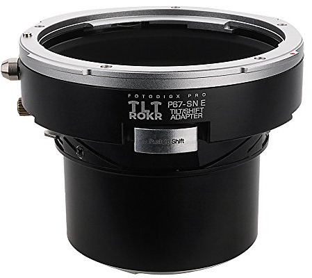 Fotodiox Pro TLT ROKR Tilt/Shift Lens Mount Adapter Compatible with Pentax 6x7 Lenses to Sony E-Mount Cameras