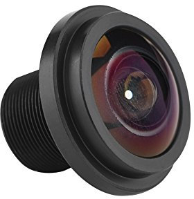 Richer-R 5MP HD Fisheye Security Camera Lens, 1.7mm Focal Length, 185° Wide Angle, Black