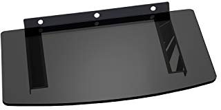 Glass shelf for TV set-top boxes, media players, DVDs, Blu-ray players, game consoles