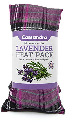 Cassandra Cotton Tartan Wheat and Lavender Filled Heat and Cool Pack. 42cm