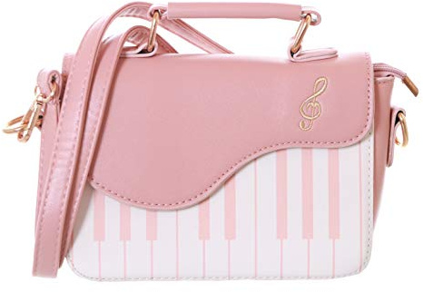 Kawaii-Story LB-170-1 Sac à bandoulière rose avec touches de piano Lolita Pastel Goth, Rose, One size