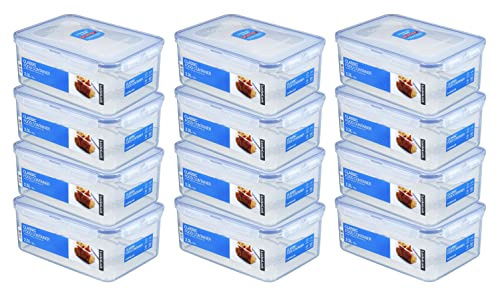 Lock&Lock Frischhaltedosen-Set 12-teilig (12x HPL825 2,3L) und SeleXions Multifunktion Olivenholz-Spachtel