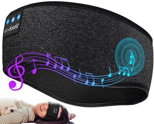 LC-dolida Schlafkopfhörer Bluetooth Kopfhörer Stirnband Bluetooth Kopfhörer zum Schlafen,Sportskopfhörer sleep headphones Musik Schlaf Kopfhörer Stirnband für Sport,Joggen,Yoga,Reisen,Gaming