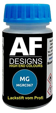 Alex Flittner Designs Lackstift für MG MGRC067 Oxygen Blue Metallic schnelltrocknend Tupflack Autolack