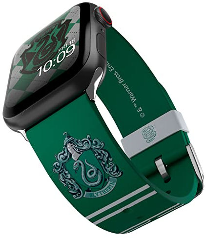 Harry Potter – Slytherin Smartwatch Band – Licenza ufficiale, compatibile con tutte le dimensioni e serie di Apple Watch (orologio non incluso)