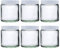 Avalon Clear Glass Jars with Lids 120ml ~ Pack of 6 ~ Airtight, Refillable, Resuable ~ Perfect for Candles, Herbs, Salts, Creams, Beauty Products and More (White Urea Lid)