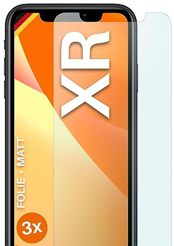 moex FlexProtect matte Schutzfolie für iPhone XR Displayschutz Folie matt gegen Reflexionen, Anti Reflex Handyfolie mit Sonnenschutz, Kompatibel mit jeder Handyhülle, 3 Stück
